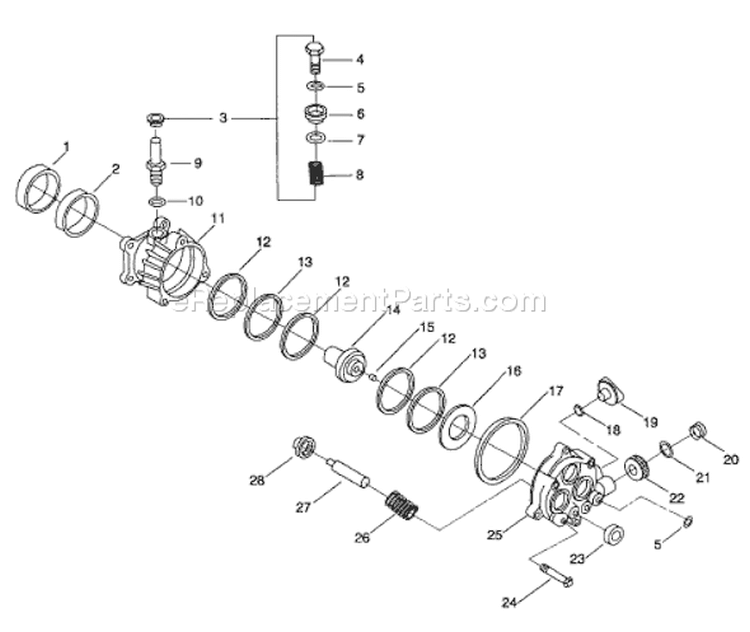 Page R Diagram and Parts List for A2701  Briggs and Stratton Pressure Washer